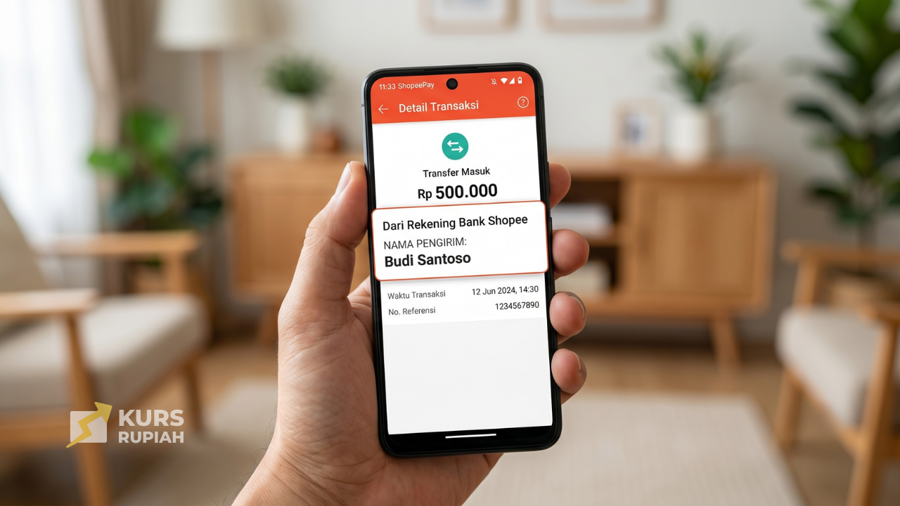 Nama Pengirim di Rekening Bank Shopee